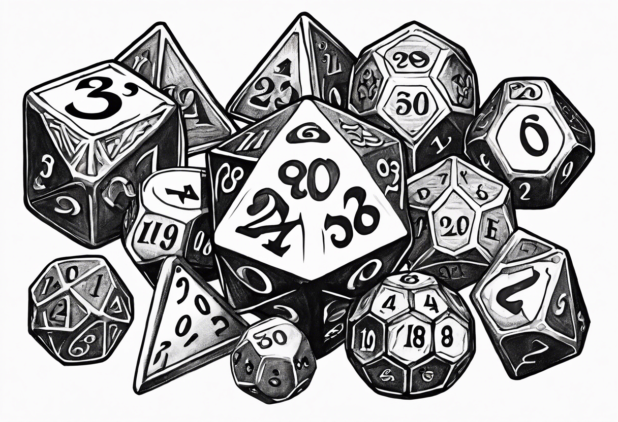 a twenty sided die tattoo idea