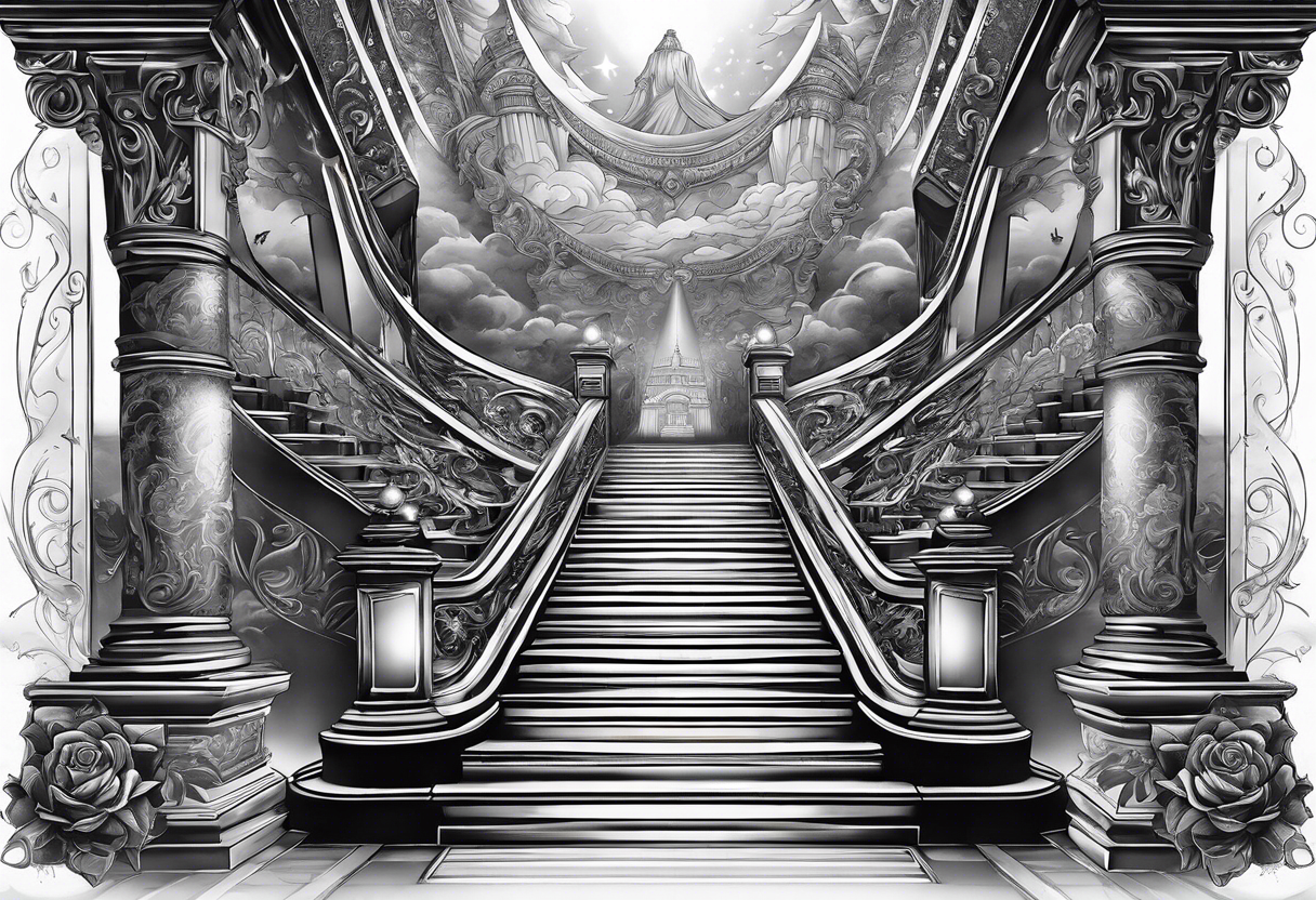 Stairs leading up to heaven tattoo idea