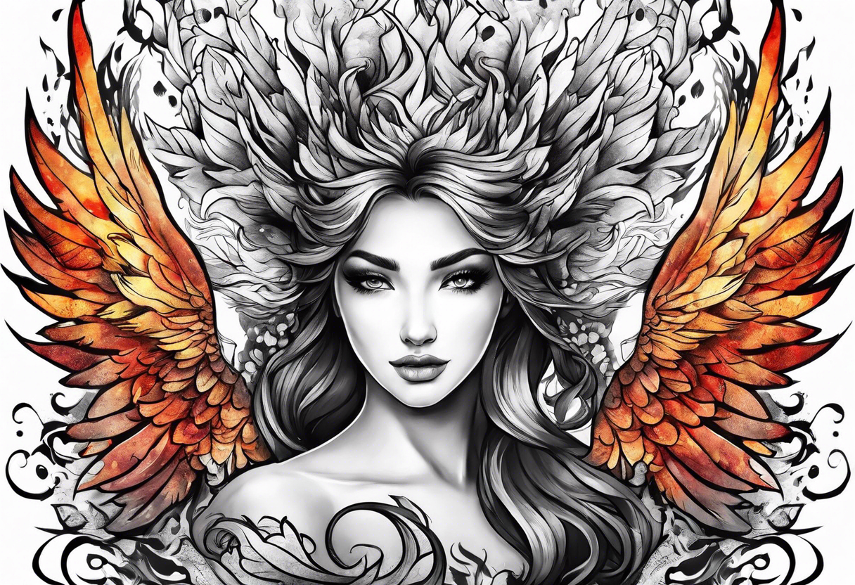 little phoenix rising from the ashes tattoo idea