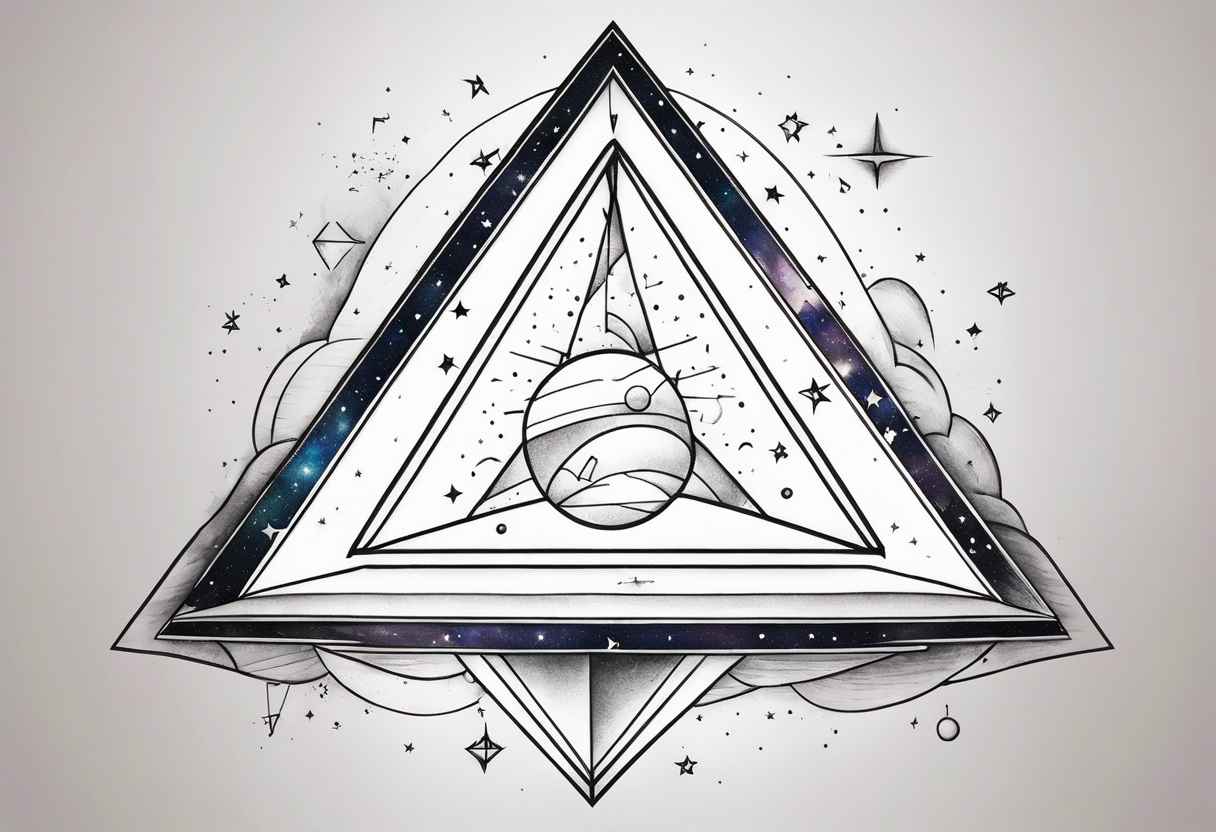 a prism with universe inside tattoo idea