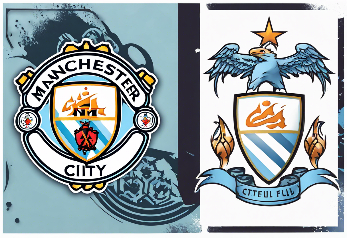 Manchester City football club logo or crest with creative background tattoo idea