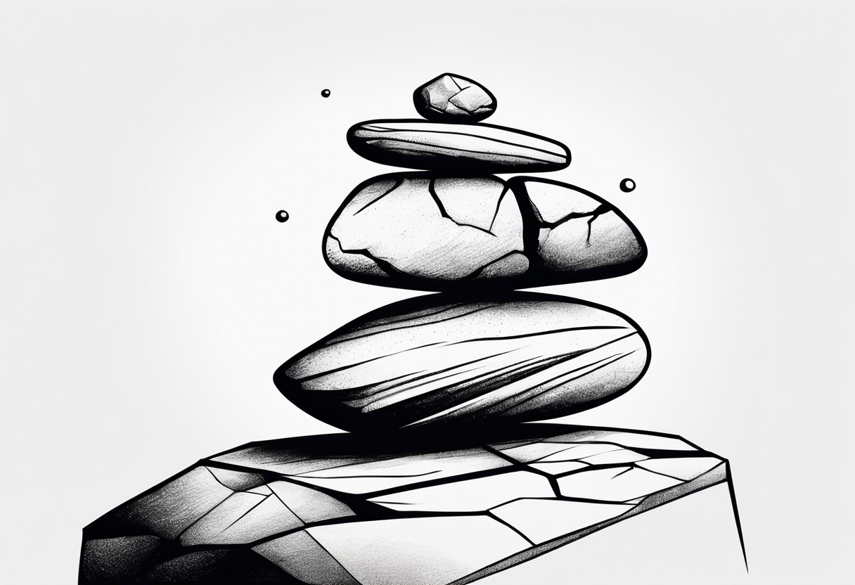 Rocks balancing on top of each other tattoo idea