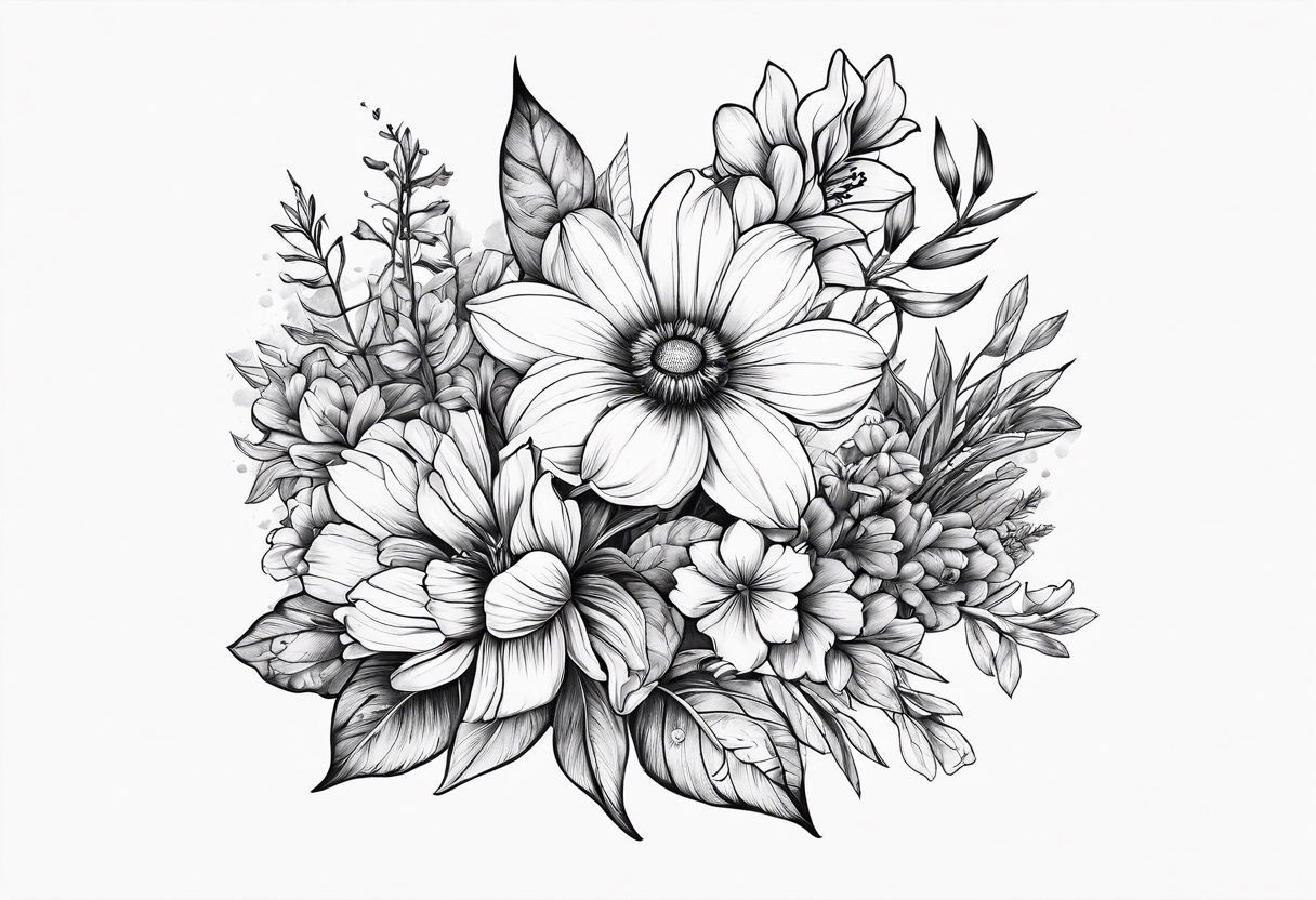 Wildflowers tattoo idea