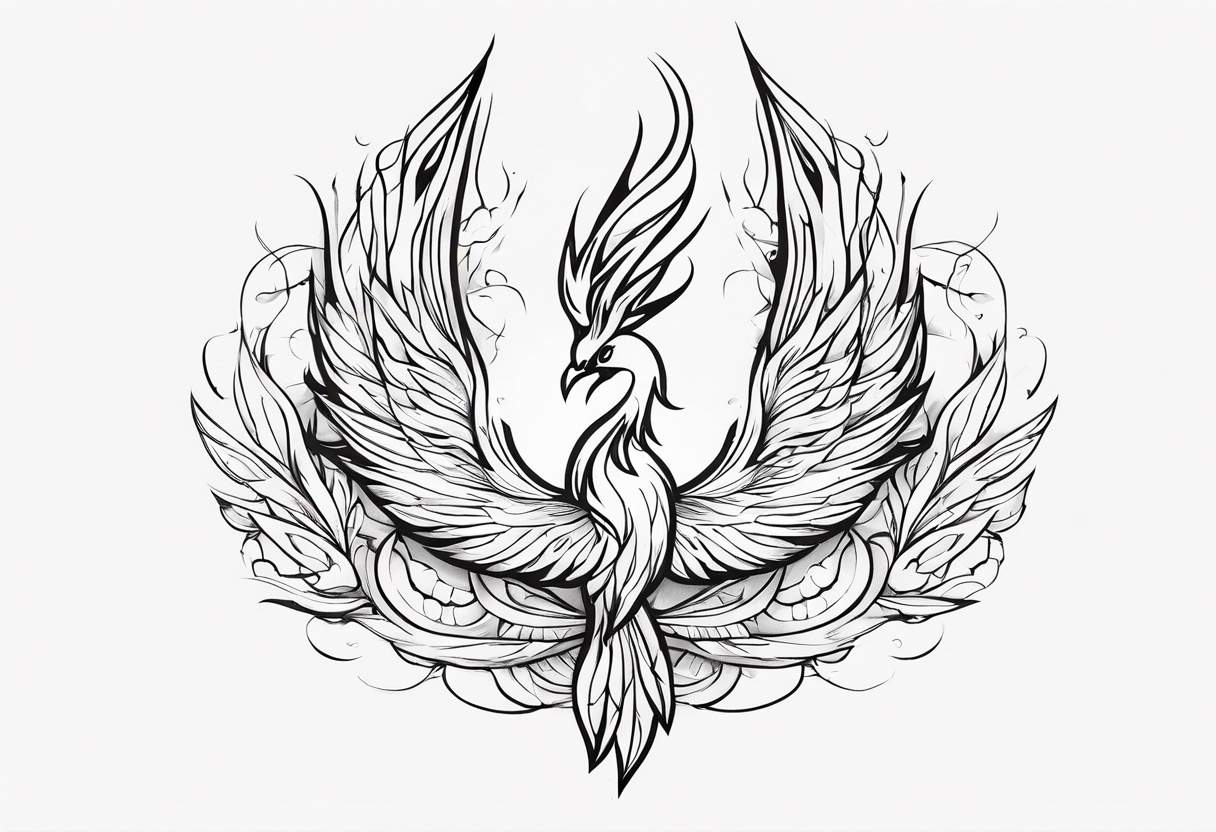 pen and pheonix tattoo idea