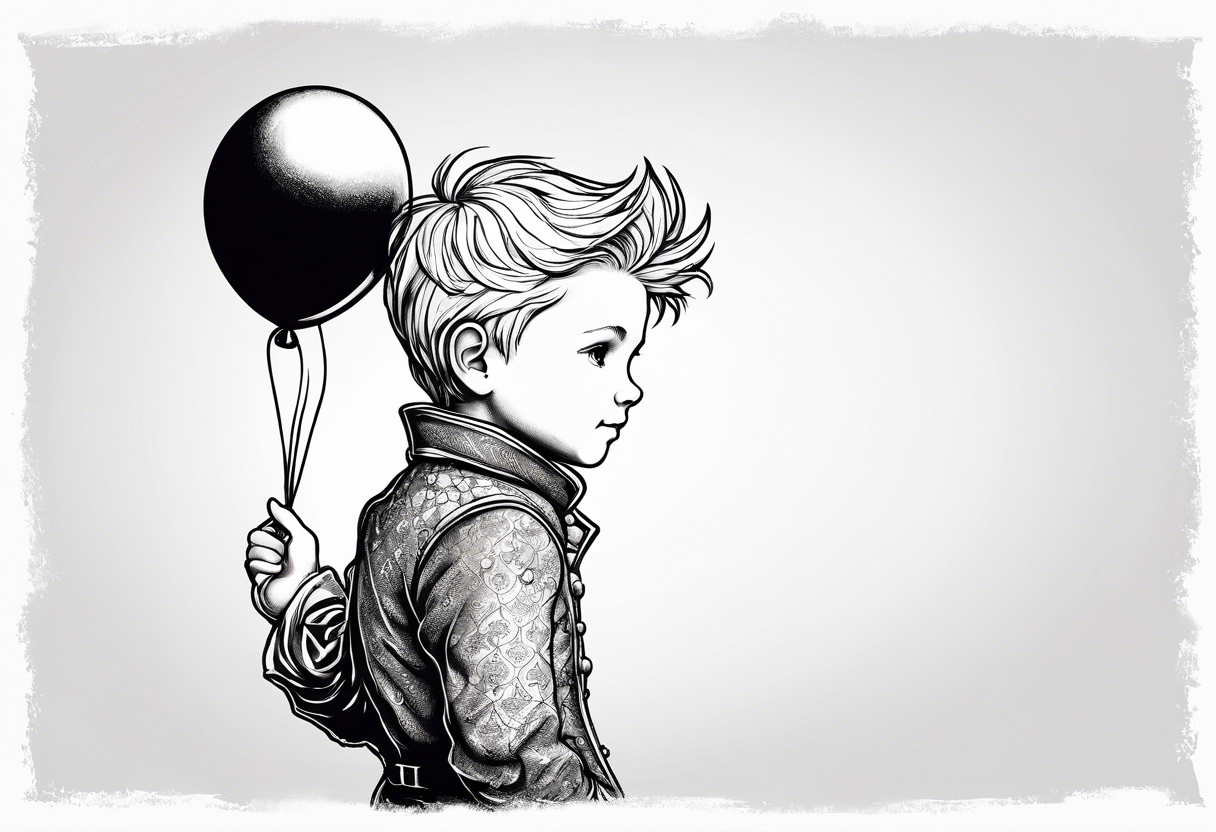 “Little prince” holding a baloon tattoo idea