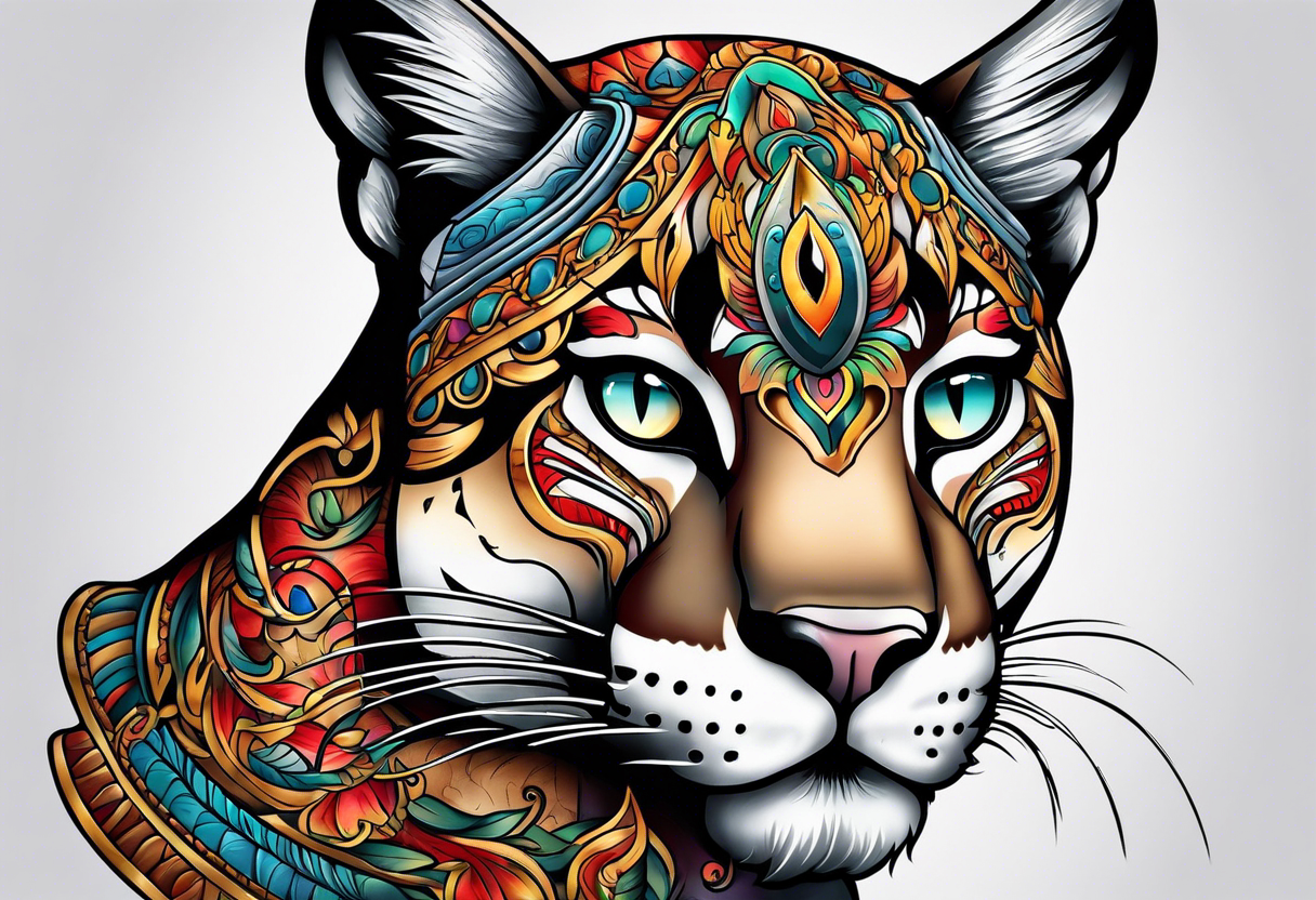 Third eye puma tattoo idea