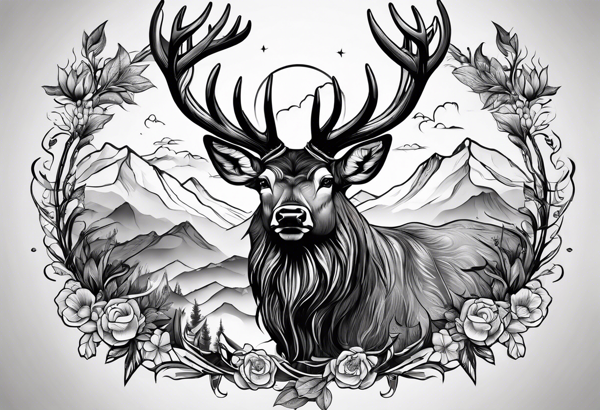 Tattoo Design - Stag Head by kyogen-neurose on DeviantArt