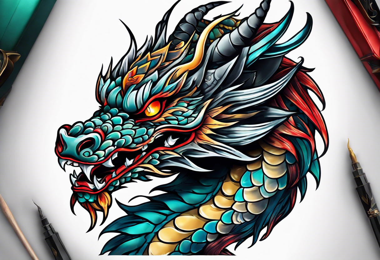 Small dragon head. Hand tattoo tattoo idea