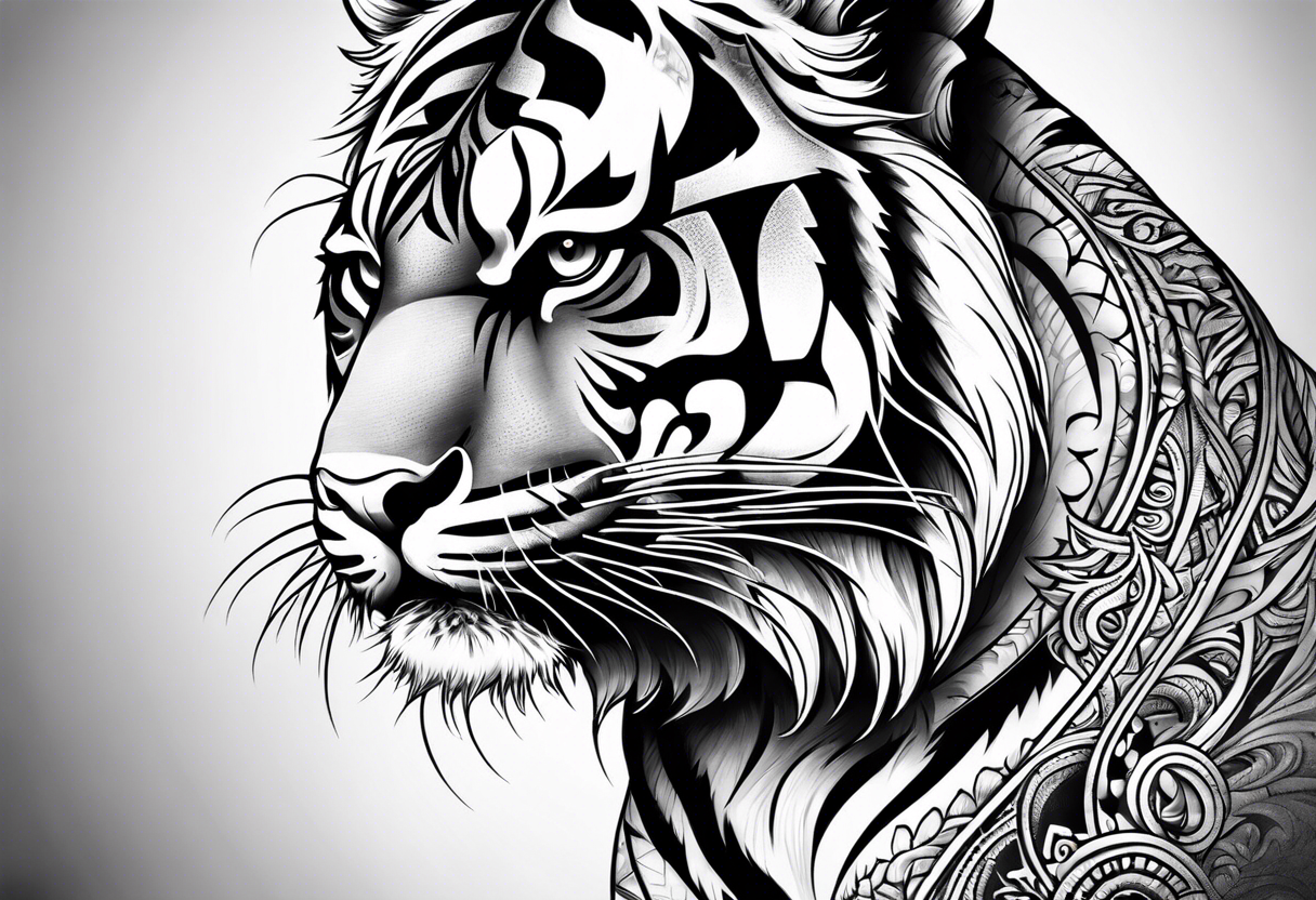 Sri Lanka tiger tattoo idea