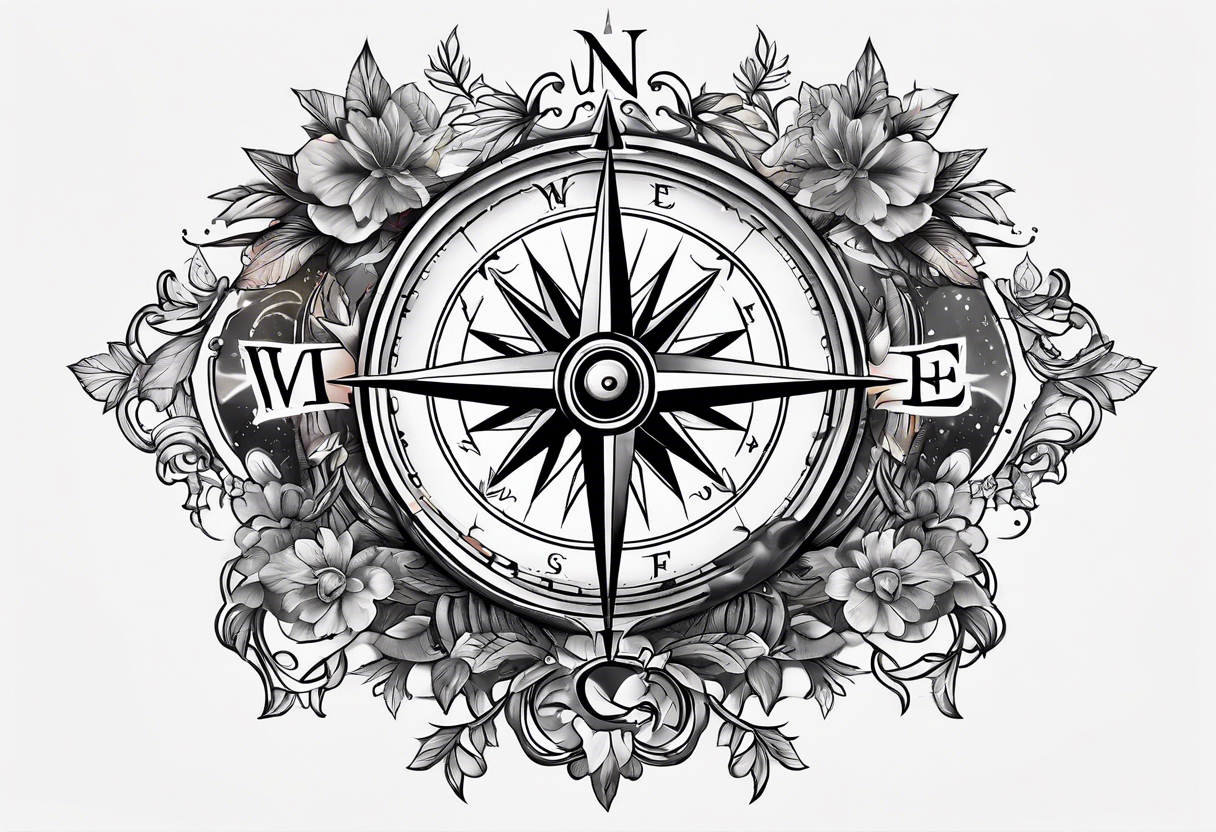 compass chest tattoo tattoo idea