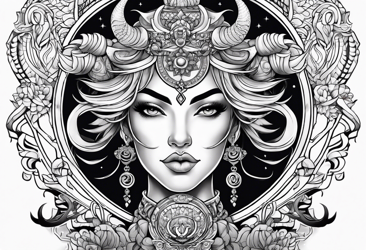 Taurus goddess tattoo idea