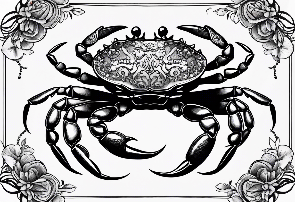 Crabs
en negro con numero 69 tattoo idea