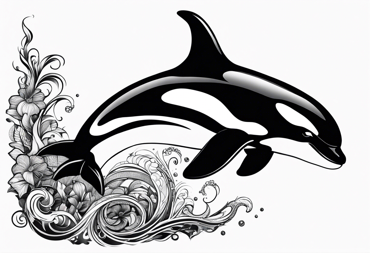 Orca that looks like a killer tattoo idea