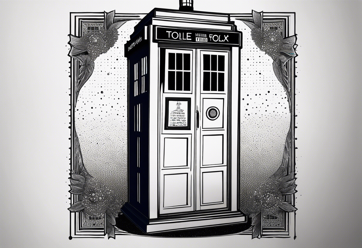 Tardis in a square tattoo idea