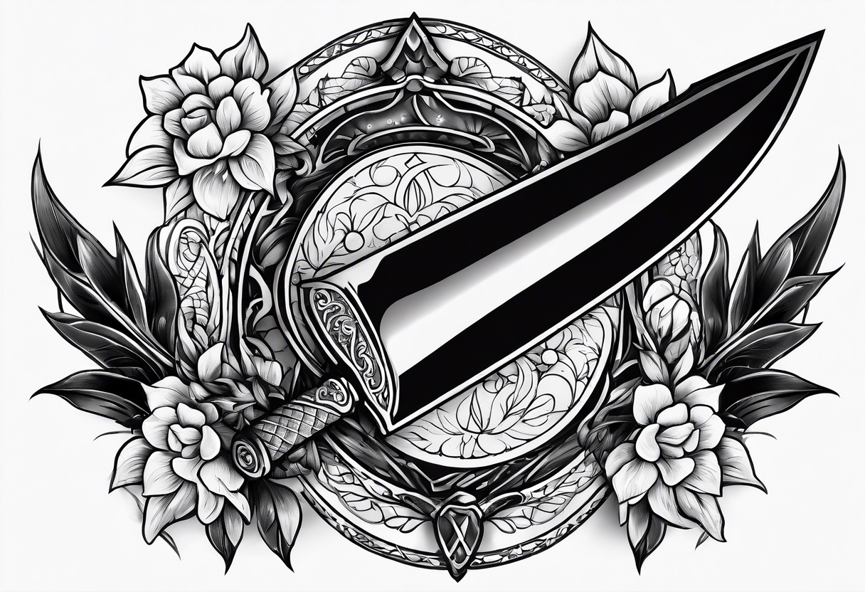 timeless dagger tattoo idea