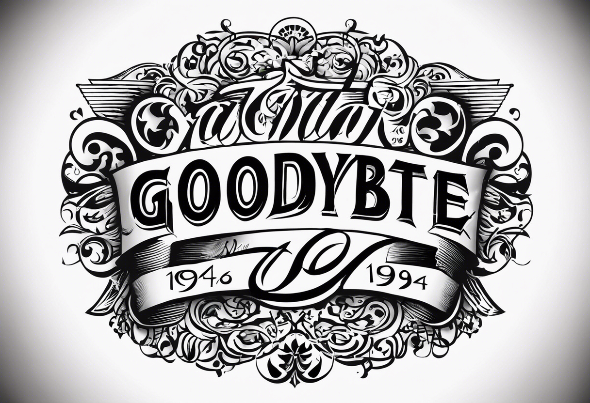 I don’t wanna say goodbye, ‘cause this one means forever. 1946 - 2013 tattoo idea