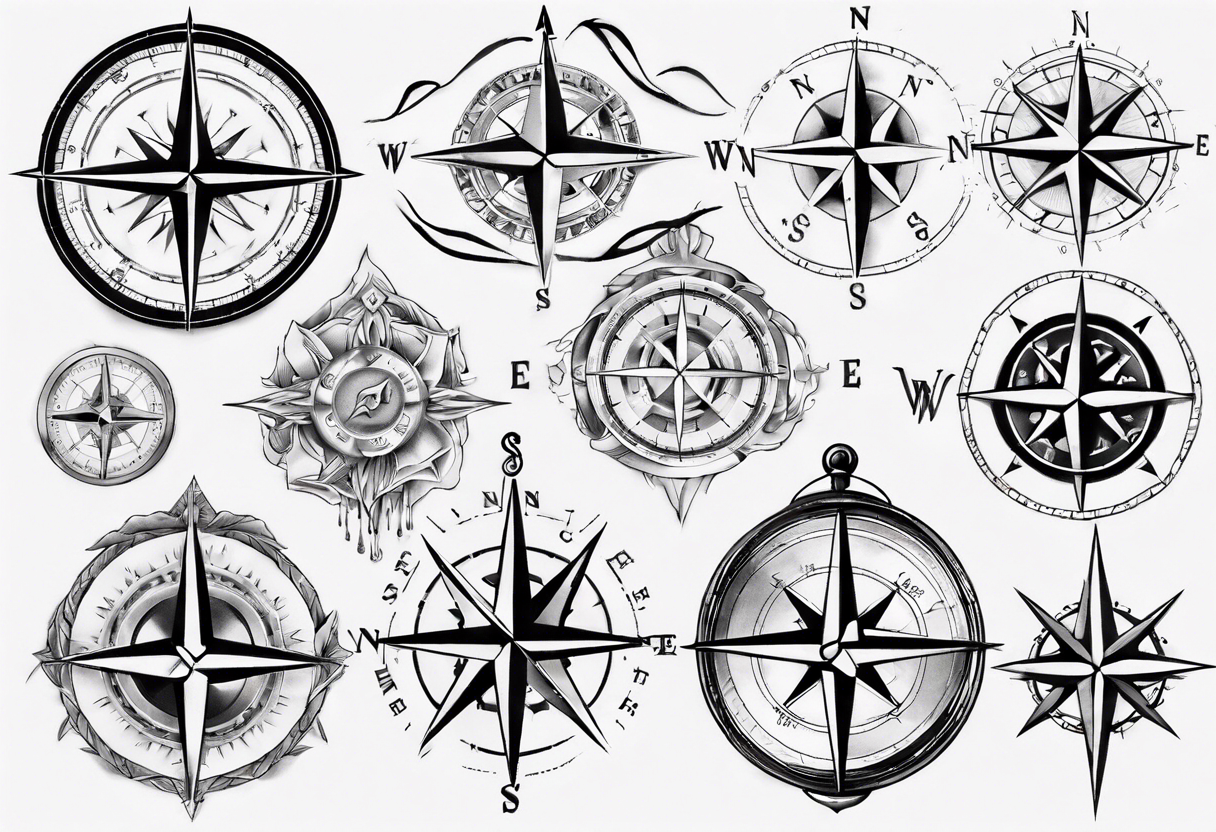 Compass A north R east tattoo idea