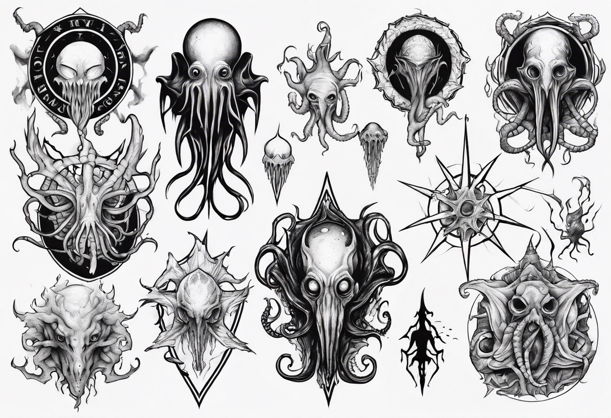 Vintage tattoo designs collection Royalty Free Vector Image