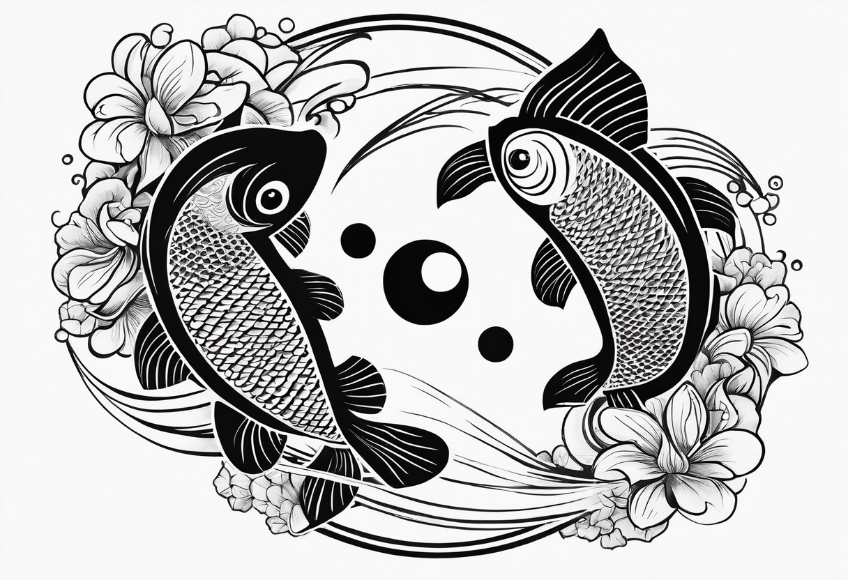 Koi fish ying yang tattoo idea