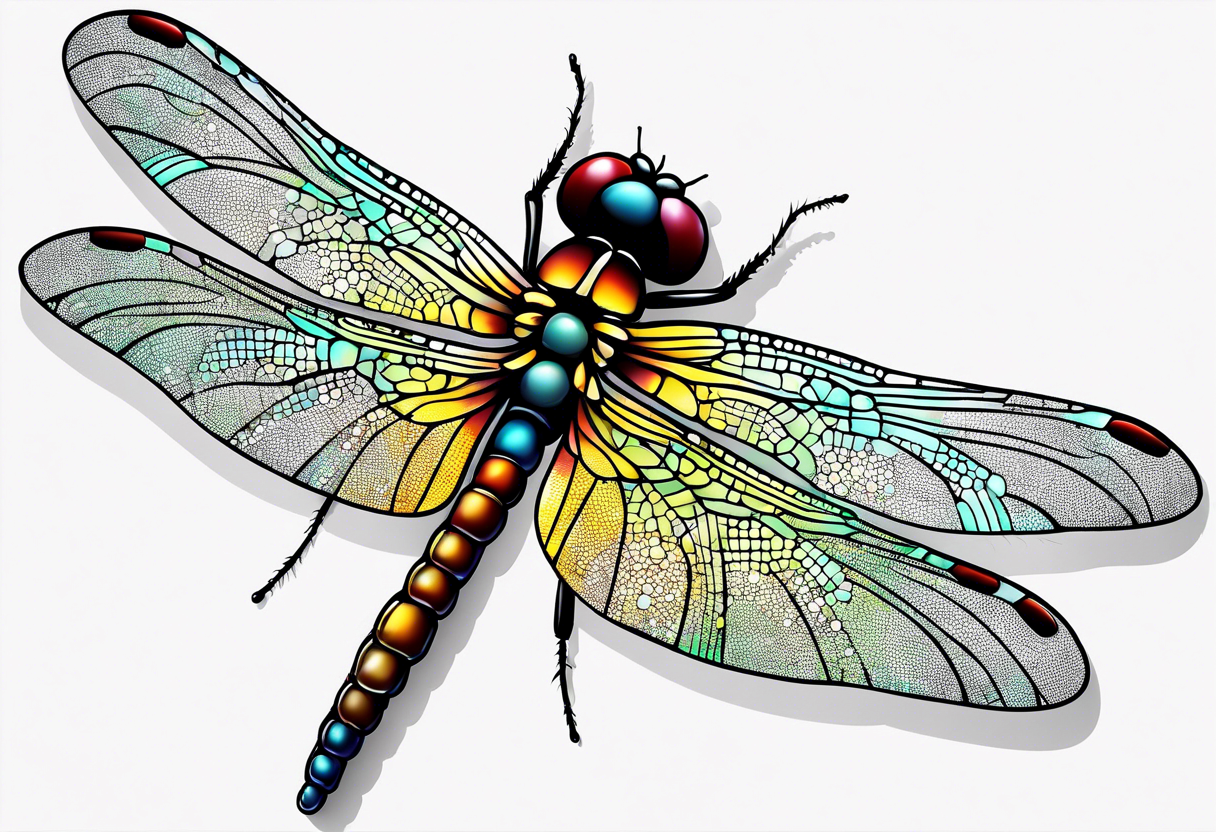 Slave barcode dragonfly tattoo idea