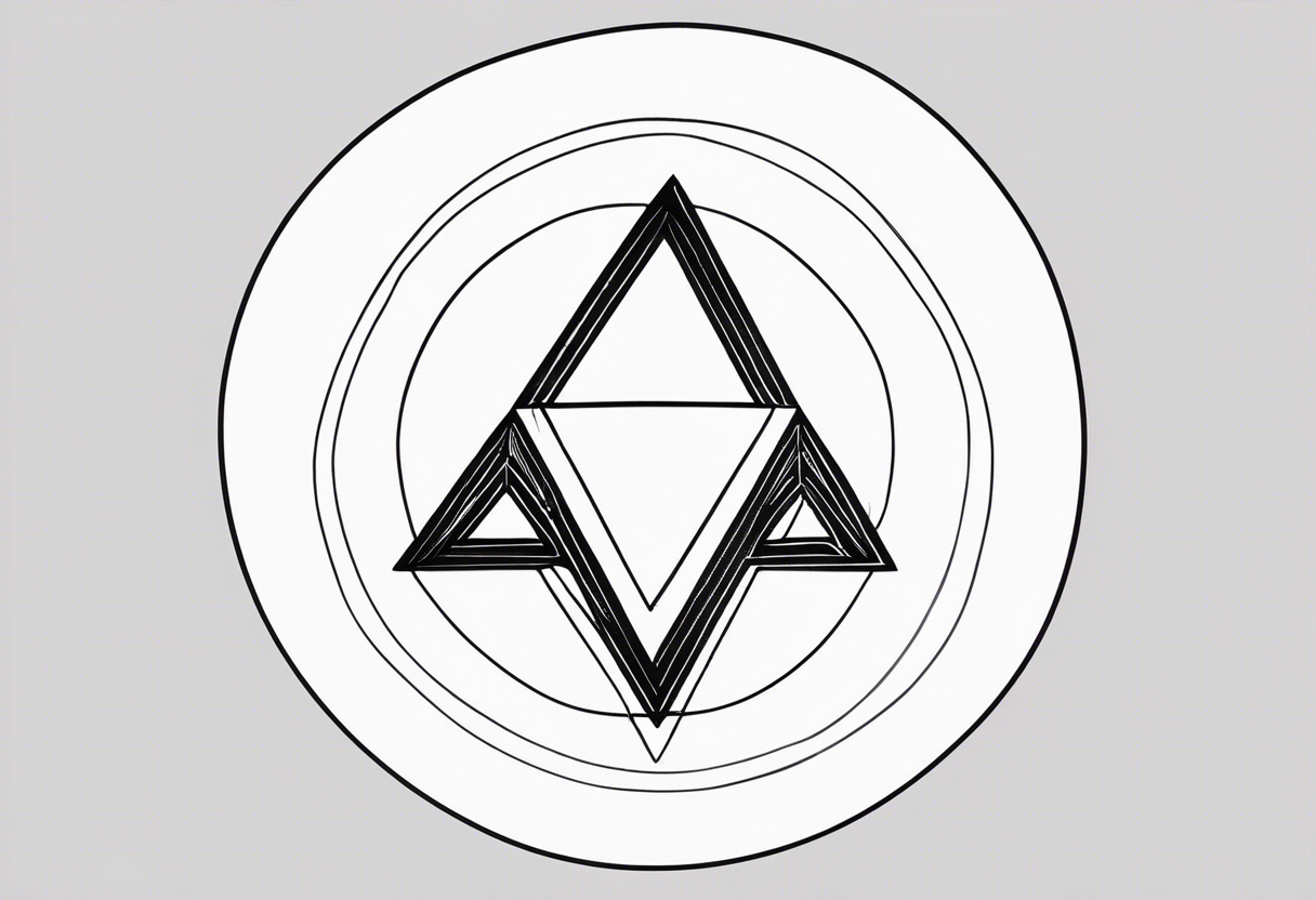 letter delta inside a circle, subtle, girly, simplistic tattoo idea