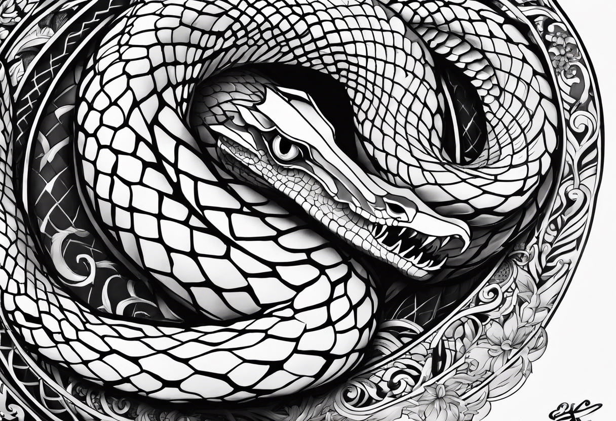 Passive snake tattoo idea