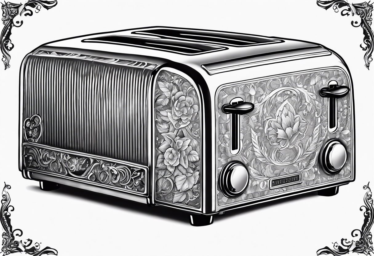 a toaster holding a smith and Weston tattoo idea