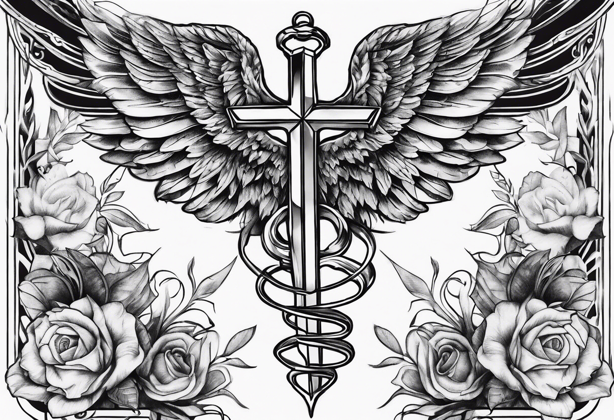 Staff of caduceus tattoo idea