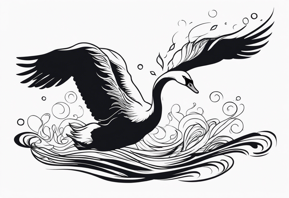 woman swan diving off of a cigarette tattoo idea