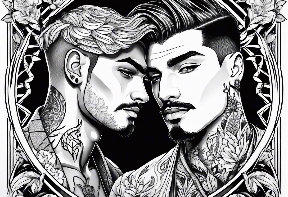 two gay men tattoo idea