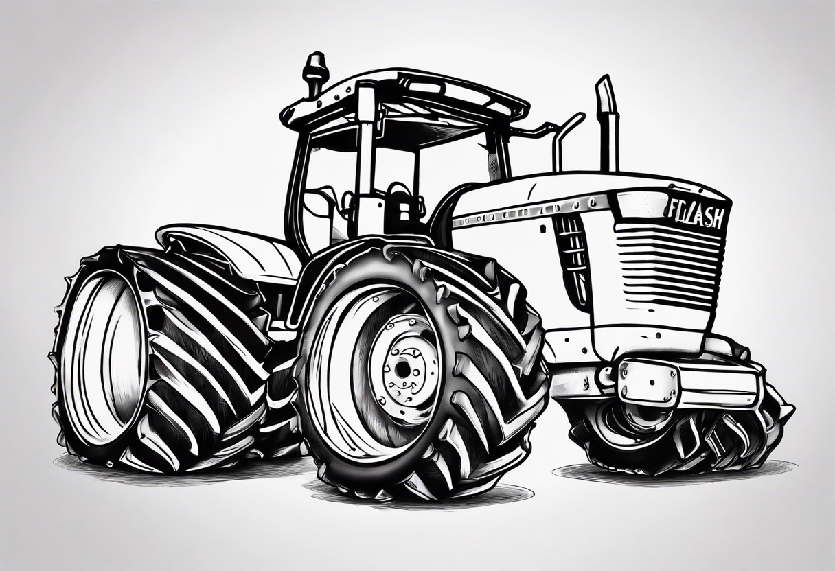 Grain tractor tattoo idea