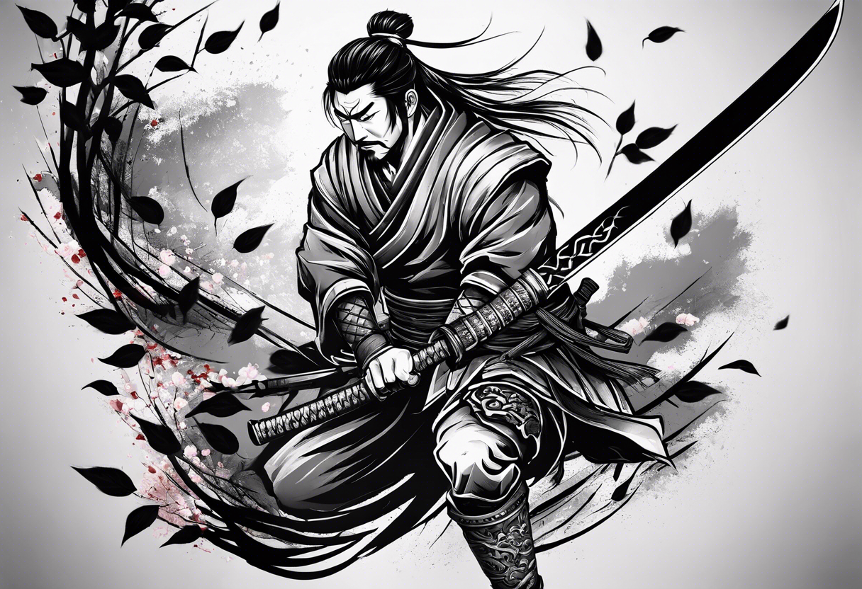 Katana sword samurai ronin slash red circle japanese style tattoo flat  vector icon design. Stock Vector | Adobe Stock