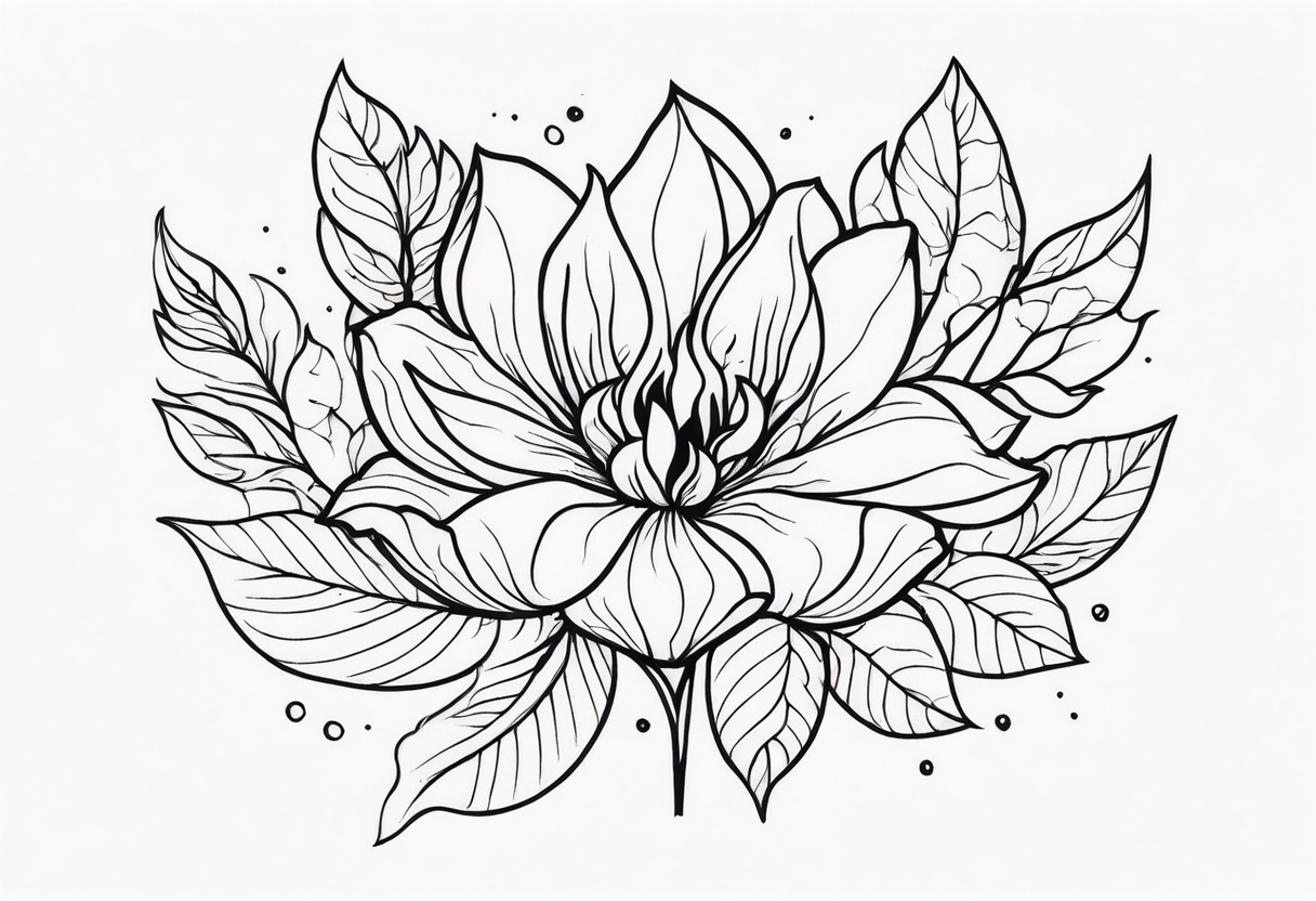 Flowers that burn and have black 
flames on them tattoo idea