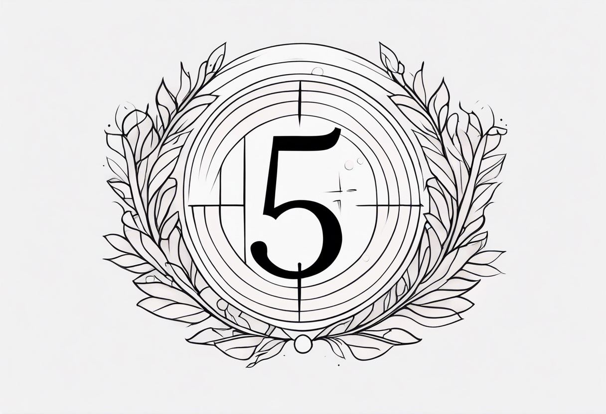 the number 5 tattoo idea