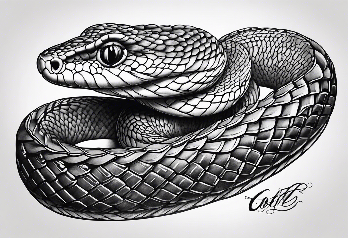 Viper coil tattoo idea