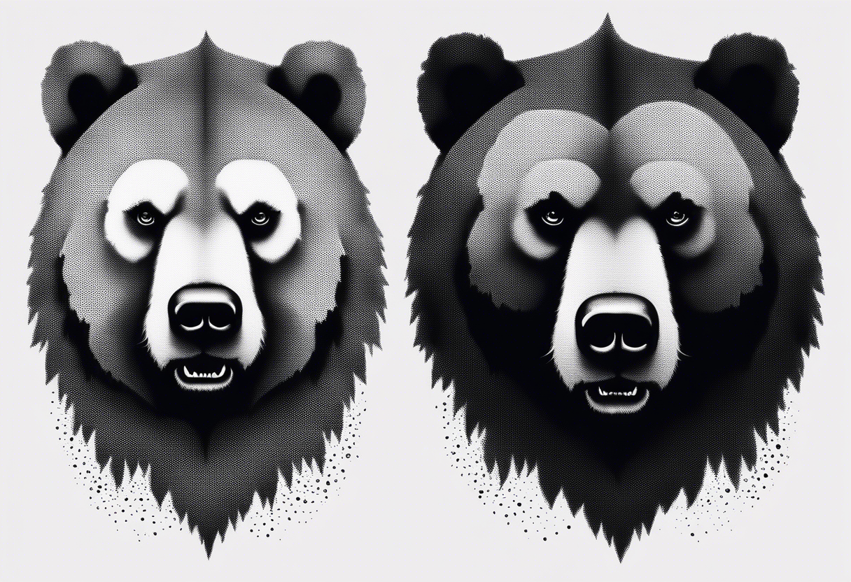 angry bear
different seasons tattoo idea