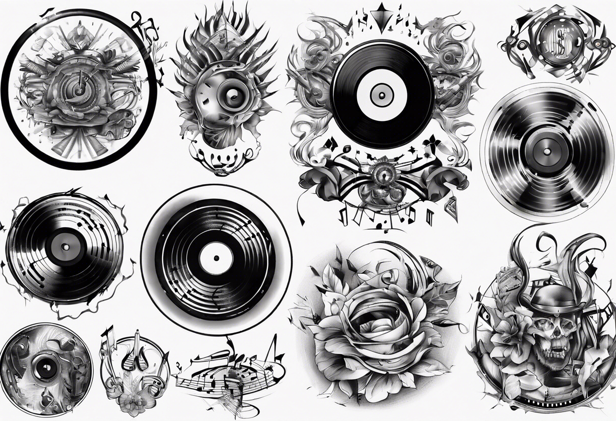 Buy Skull Music DJ Vinyl Disc Jockey Audio Headphone Hat Cap Rap Rapper Hip  Hop Party Club Nightclub Tattoo Art Logo Design Jpg PNG SVG Cut File Online  in India - Etsy