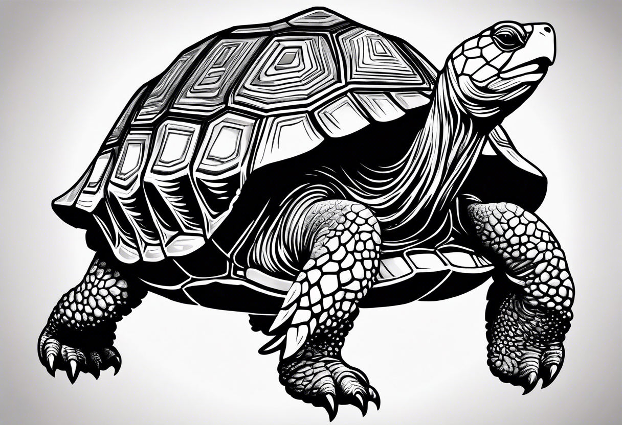 Side profile, tortoise tattoo idea