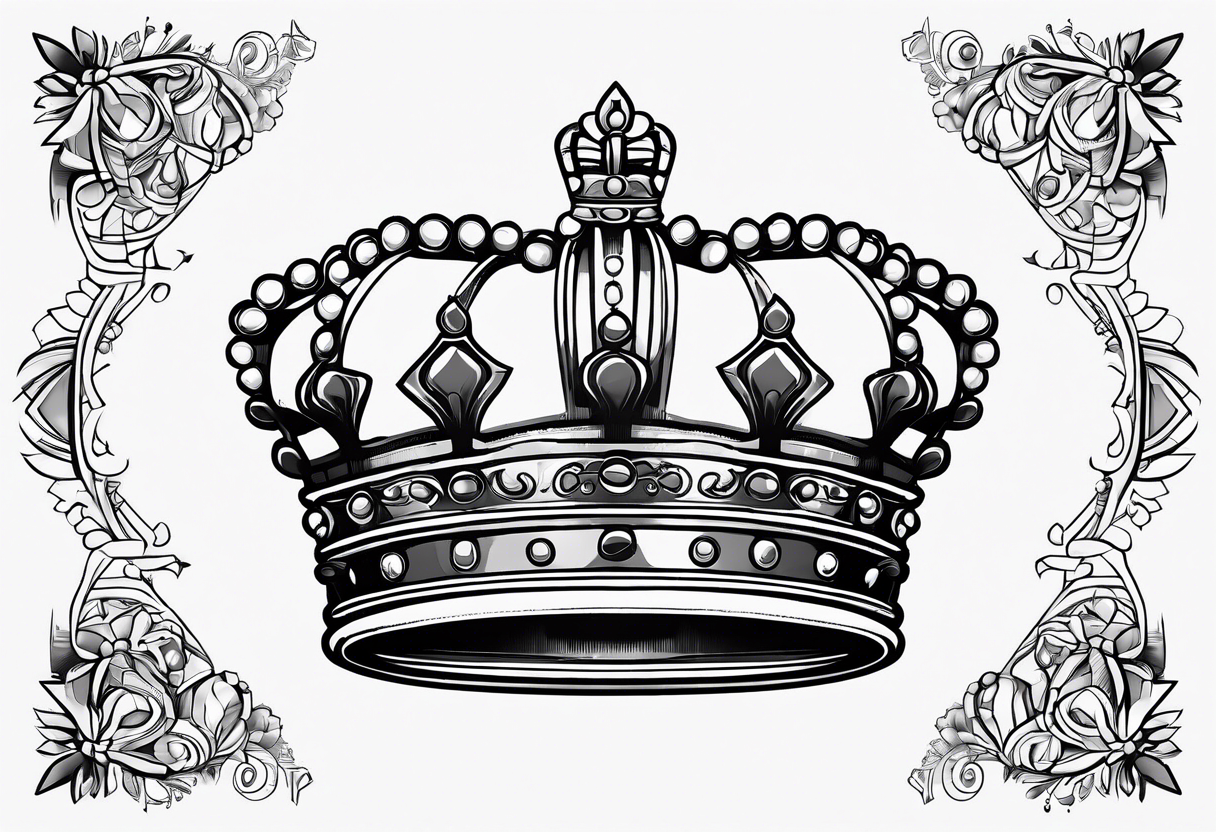 A crown with a glass tattoo idea