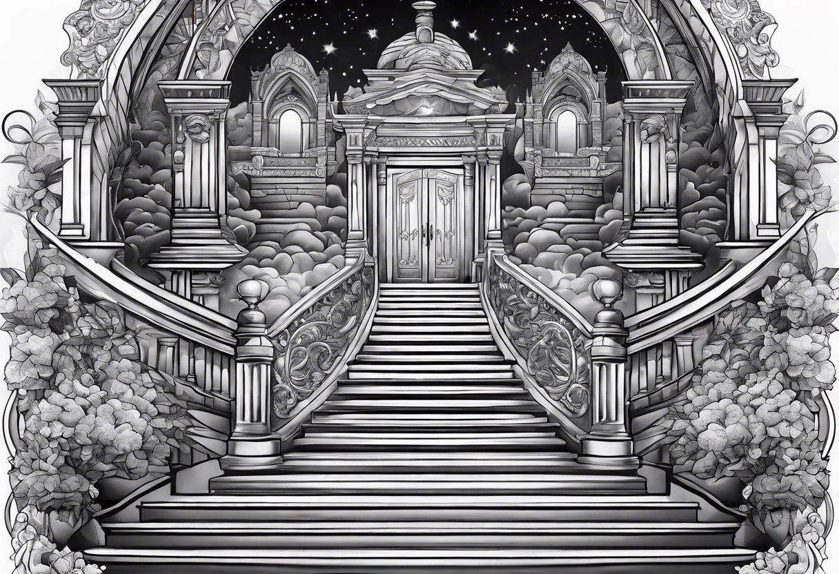 Stairs leading up to heaven tattoo idea