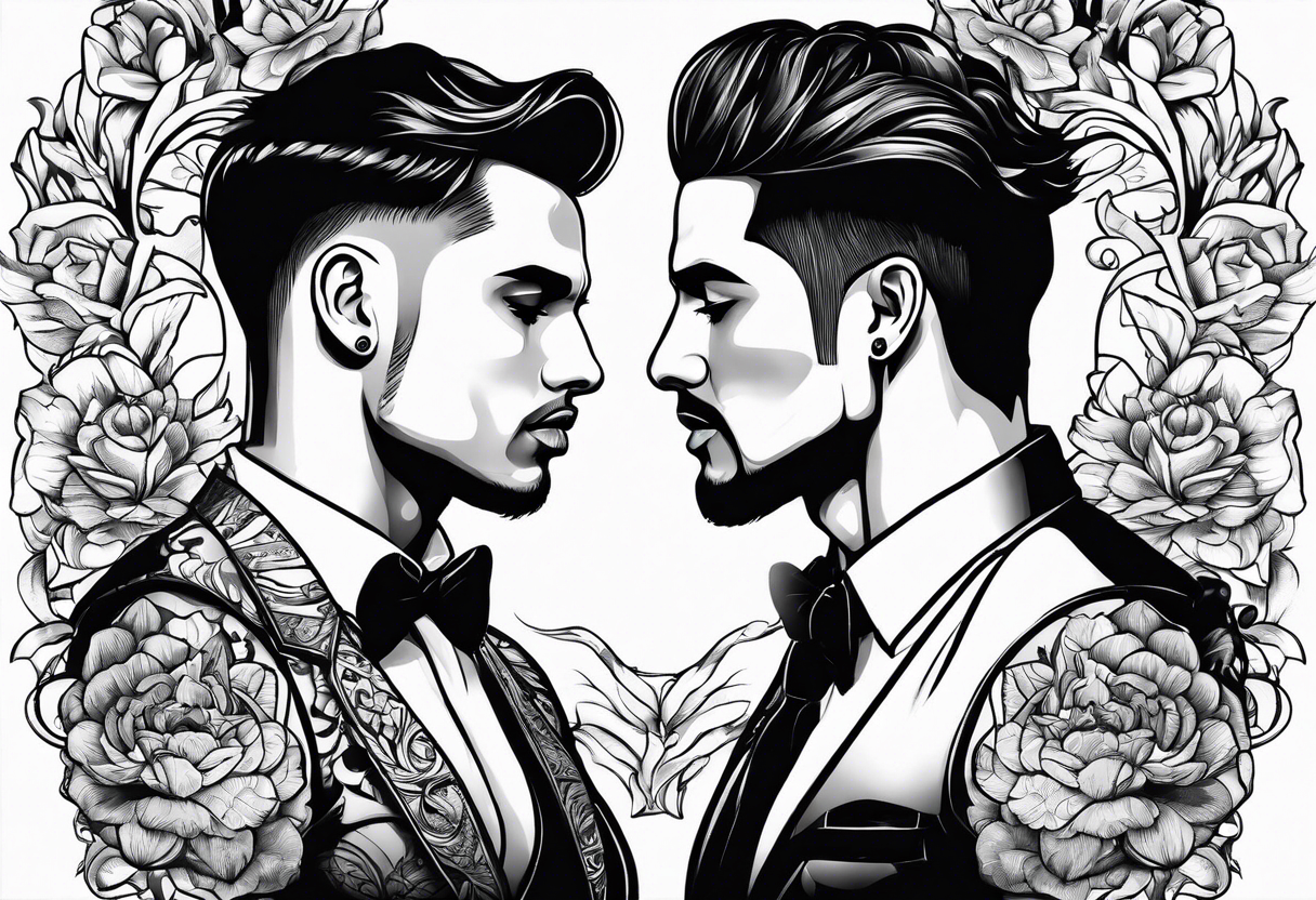 two gay men tattoo idea