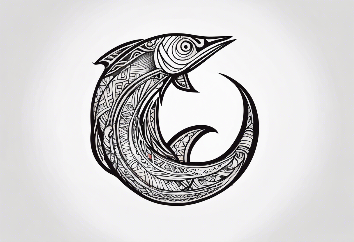 Polynesian fishing hook tattoo tattoo idea