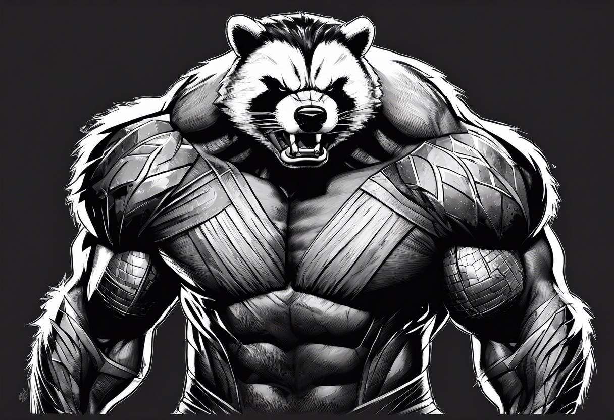 I want to change Avengers characters with animals. Hulk will be Badger tattoo idea