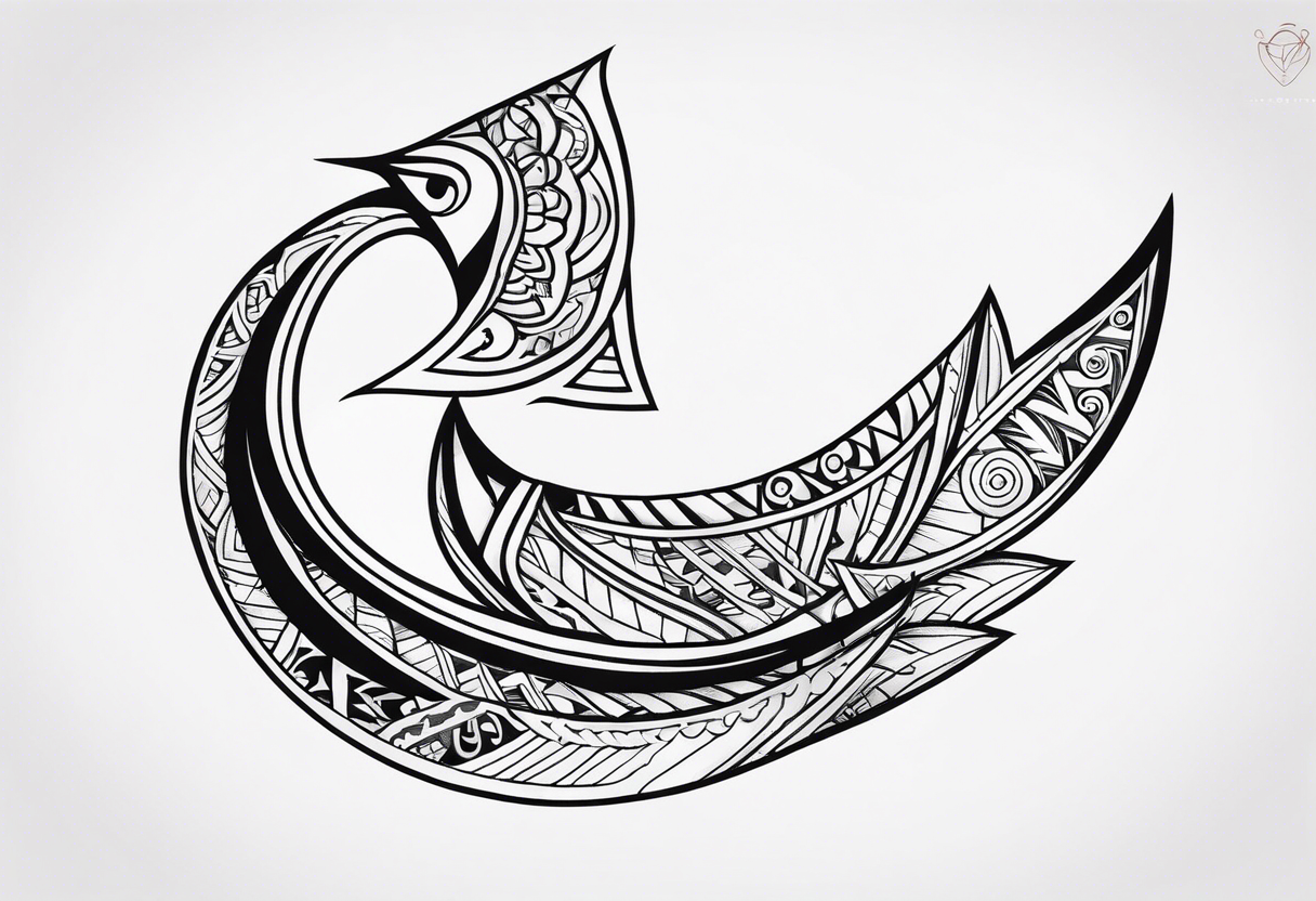 Polynesian hook tattoo tattoo idea