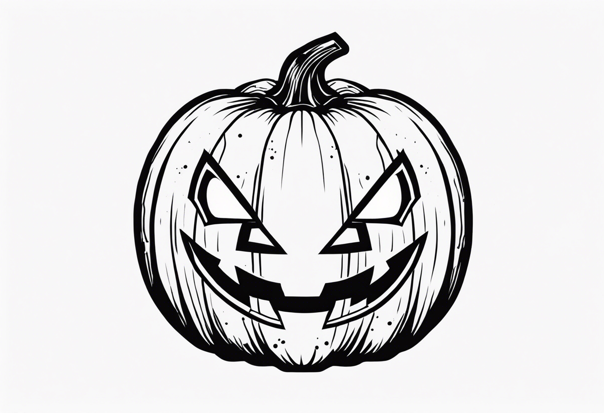 pumpkin halloween tattoo idea