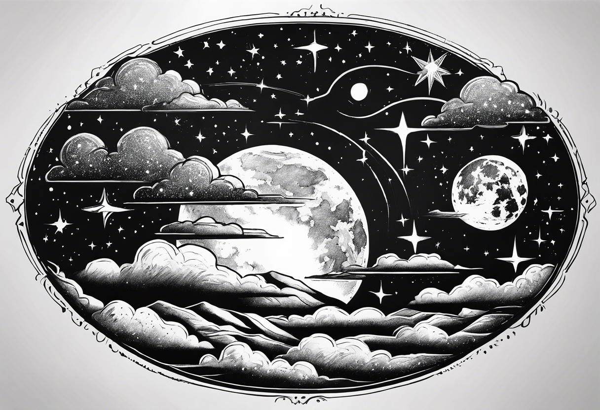 Night sky tattoo idea