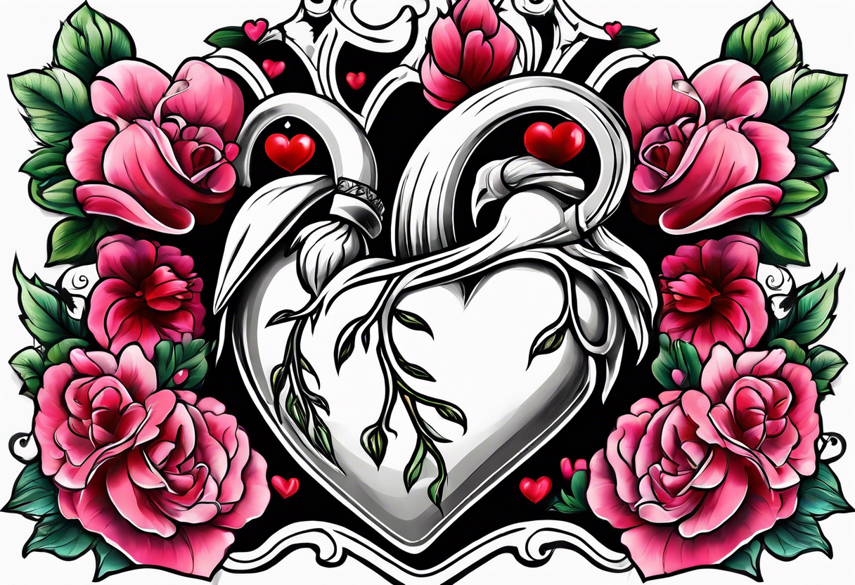 bleeding heart with "it is what it is" tattoo idea