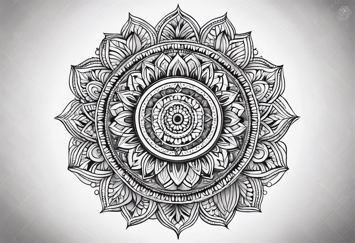 cute mandala tattoo idea