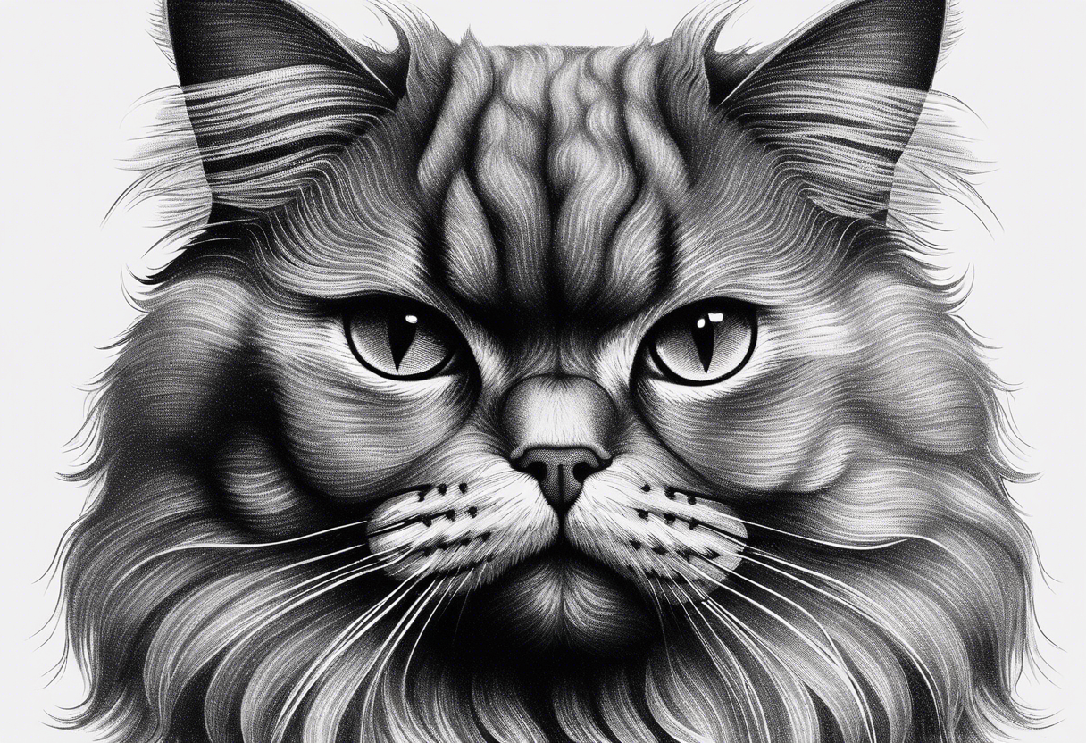 persian cat tattoo idea