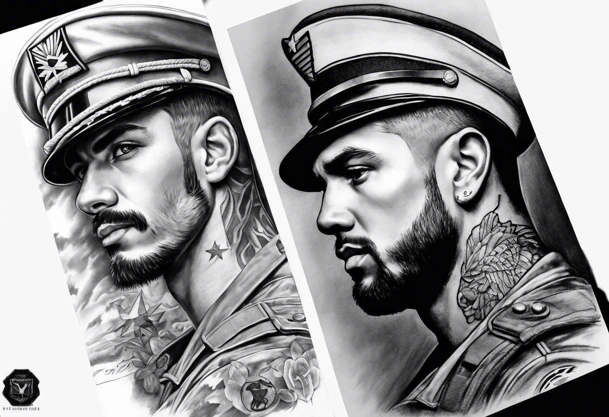 Military themed sleeve tattoo idea